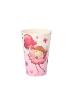 Bicchieri di carta 0,2lt Ø 7 cm h.9,7 cm Little dancer, 10 pz