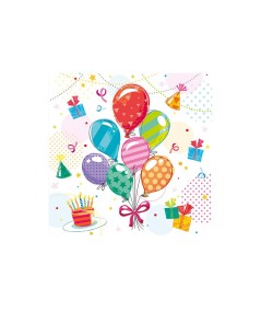Tovaglioli 3 veli 33x33 cm "Festa", 20 pezzi
